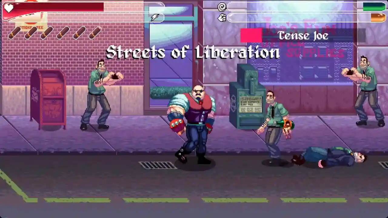 横版过关游戏《奇怪的肉体》